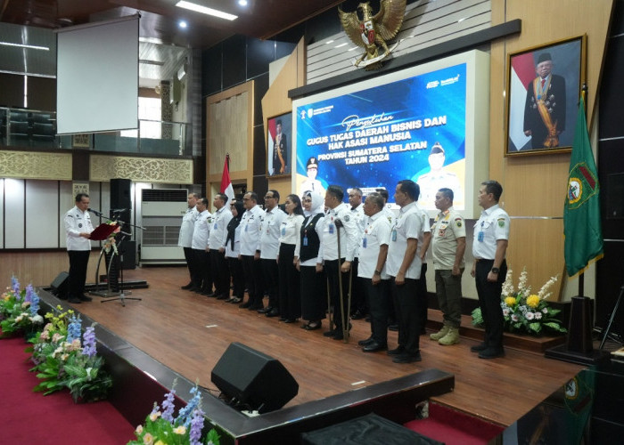 Gugus Tugas Daerah Bisnis dan Hak Asasi Manusia Provinsi Sumatera Selatan Resmi Dikukuhkan