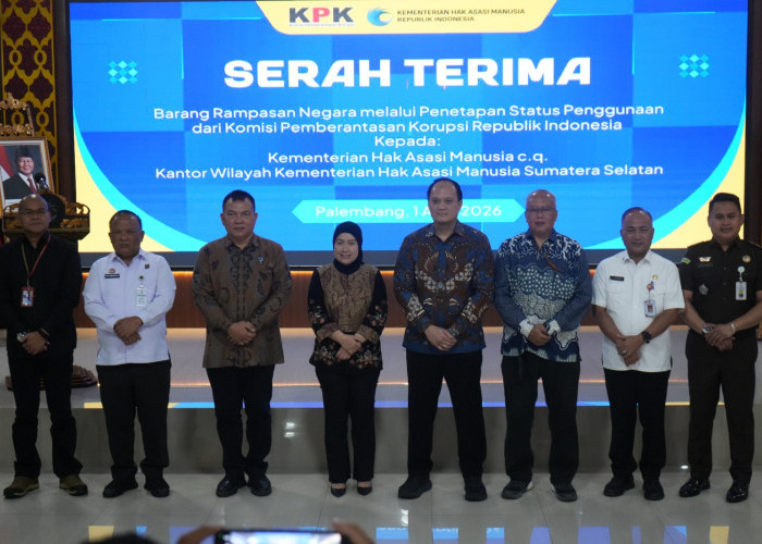 Kemenkum Sumsel Hadiri Serah Terima Barang Rampasan KPK, Kakanwil Tegaskan Optimalisasi Aset Negara