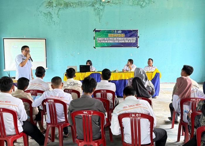 Wujudkan Transparansi Desa, Dinkominfo Muba Gelar Sosialisasi PPID di Muara Medak     