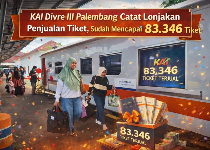 KAI Divre III Palembang Catat Lonjakan Penjualan Tiket, Sudah Mencapai 83.346 Tiket