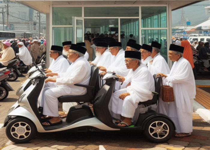 Layanan Inklusif Mobil Listrik bagi Jamaah Lansia dan Difabel di Asrama Haji Embarkasi Surabaya