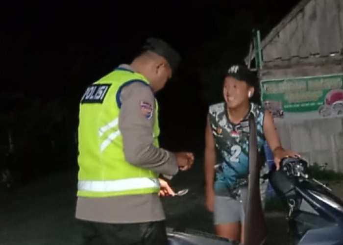 Polsek Muara Kuang Gelar Razia Malam di Jalur Lintas OI–OKU