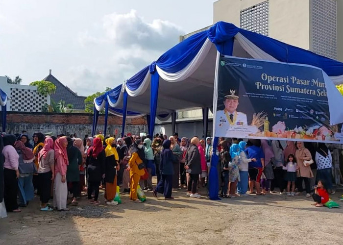 Menjaga Kestabilan Harga Bahan Pokok, Pemprov Sumsel Gelar Operasi Pasar Murah