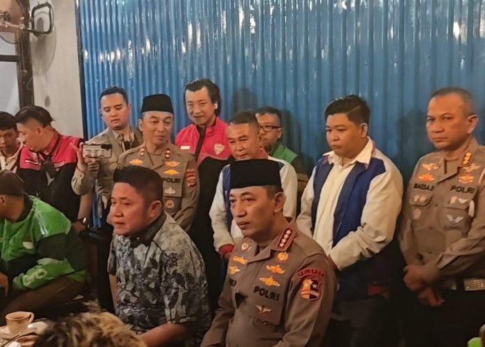 Kapolri Serap Aspirasi Driver Ojol di Kedai ADO Presisi Palembang