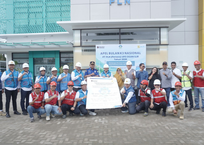 PLN UP3 Ogan Ilir Gelar Apel Bulan K3 2026, Tegaskan Komitmen Zero Accident