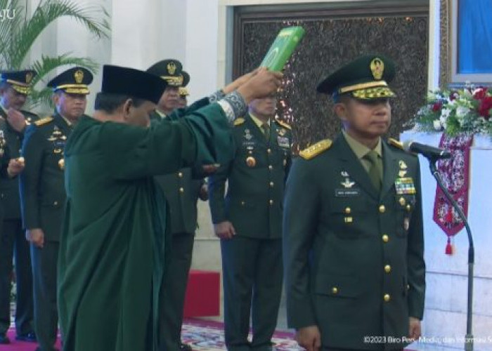 Presiden Jokowi Lantik Agus Subiyanto Jadi KSAD