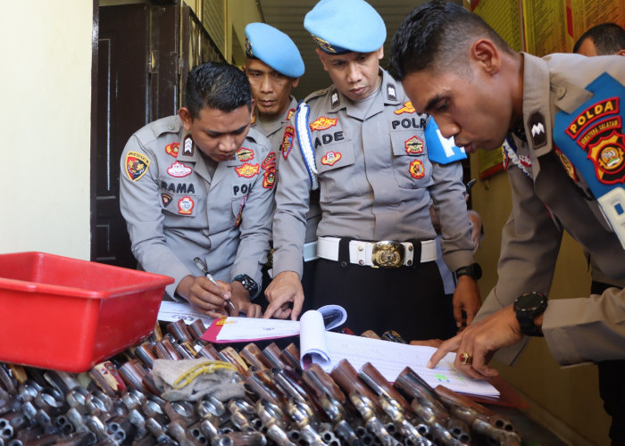 Senjata Api Dinas Polres Ogan Ilir Dicek dan Ditertibkan Secara Administratif