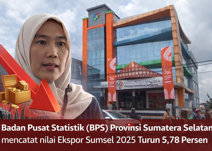 BPS Sumatera Selatan mencatat nilai Ekspor Sumsel 2025 Turun 5,78 Persen