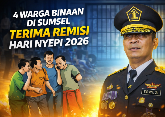 4 Warga Binaan di Sumsel Terima Remisi Hari Nyepi 2026