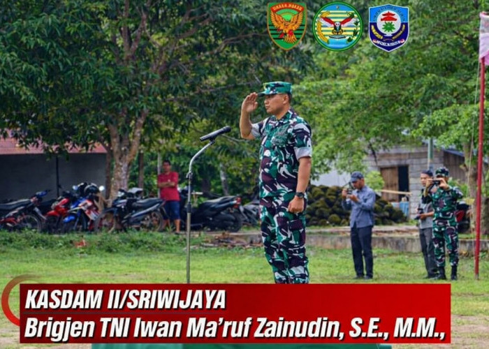 Kasdam II/Sriwijaya Tutup TMMD ke-127 Kodim 0432/Basel di Desa Penutuk  Pulau Lepar