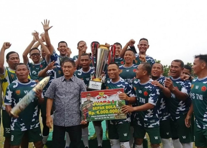 PS TNI Raih Juara I Piala Pangdam II Sriwijaya Cabang Olahraga Sepak Bola