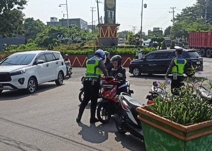 Satlantas Polres OKU Razia Gabungan, 91 Pelanggar Bawa Surat Tilang Pulang 