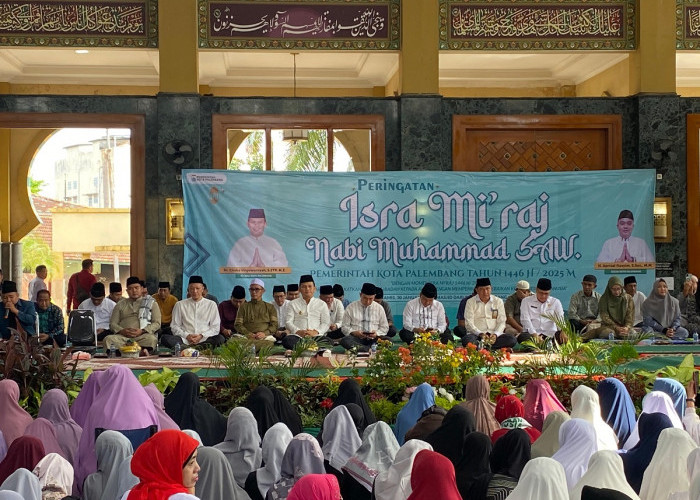 Peringatan Isra Mi’raj di Masjid Darussa’id, PJ Walikota Palembang Hadir, Apa yang Disampaikan?