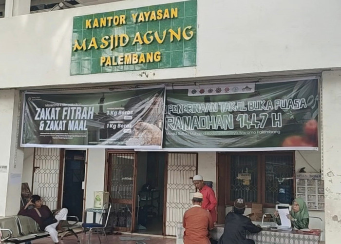Masjid Agung Palembang Mulai Buka Penerimaan Zakat Fitrah Ramadan 1447 H