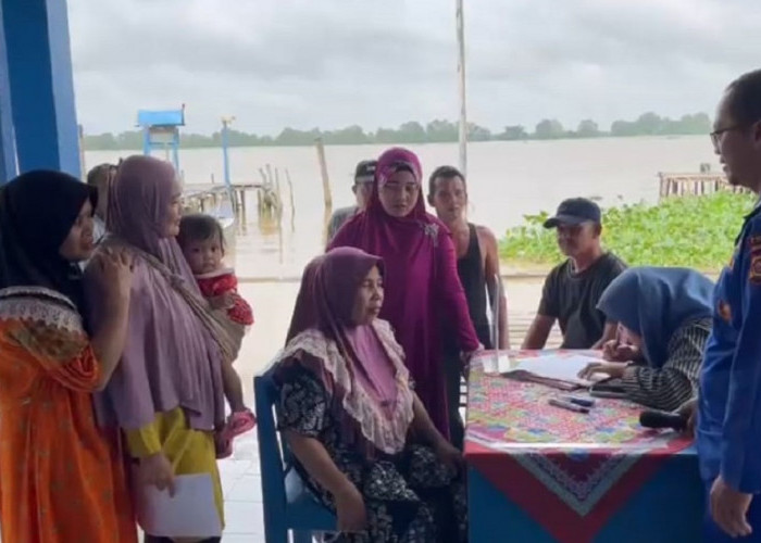 Rumah Sehat Polairud Polda Sumsel Layani Cek Kesehatan Gratis untuk Lansia di Upang Banyuasin