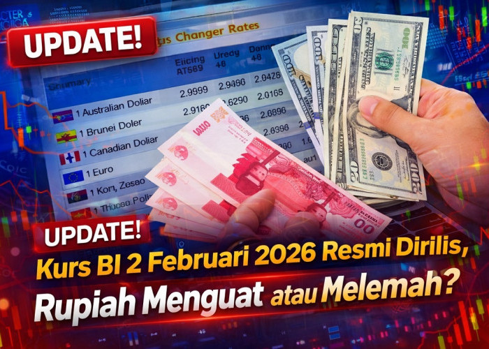 UPDATE! Kurs BI 2 Februari 2026 Resmi Dirilis, Rupiah Menguat atau Melemah?