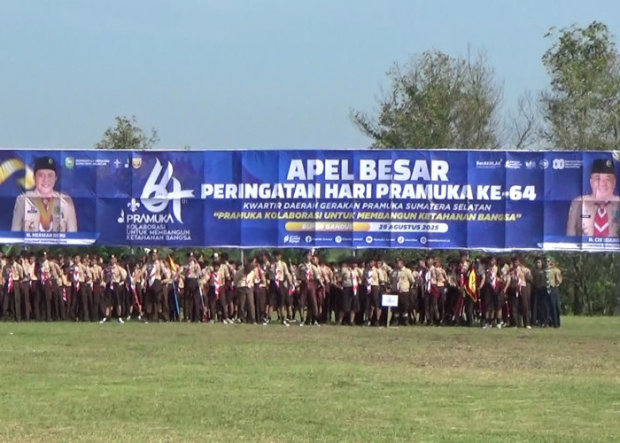 Gubernur Herman Deru Pimpin Apel Besar Peringatan Hari Pramuka 