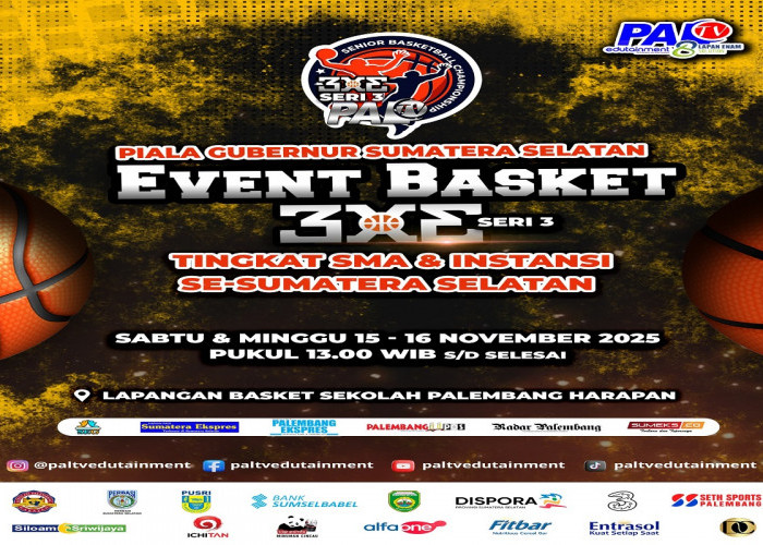 3x3 Basket Ball PalTV Seri Tiga Digelar, 81 Tim Siap Perebutkan Piala Gubernur Sumsel 