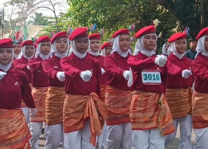 Meriahnya Lomba Gerak Jalan di Muba Menyambut Hari Ulang Tahun Ke-78 Republik Indonesia