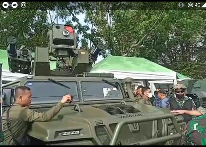 Alutsista Tempur TNI AD Meriahkan Upacara HUT Infanteri Ke-74 di Muara Enim
