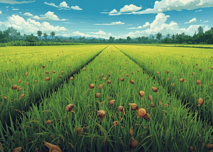  Hama Keong Jadi Ancaman Serius Petani Kalidoni di Musim Hujan