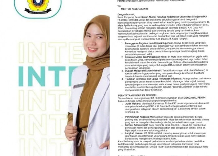 Wafatnya dr Myta Aprilia Azmy, Dokter Muda Asal OKU Selatan, Soroti Sistem Kerja Internship
