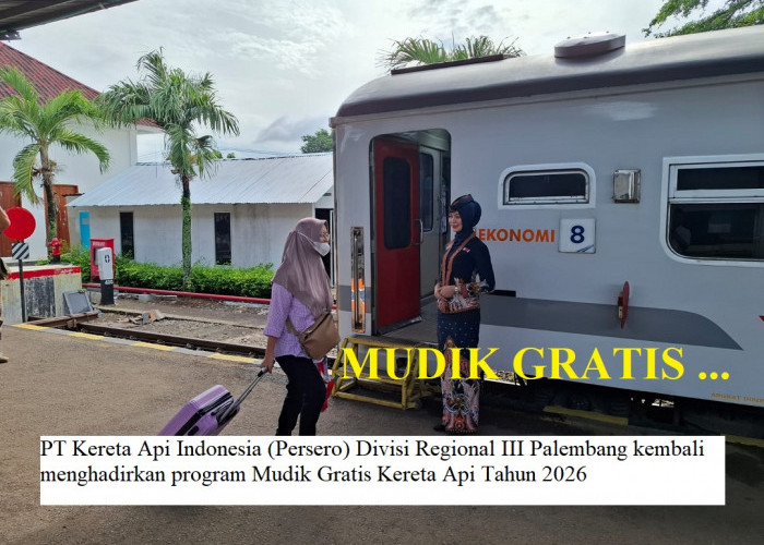 KAI Divre III Palembang Bersama Pemprov Sumsel, dan Bank Sumsel Babel Kembali Gelar Mudik Gratis Lebaran 2026
