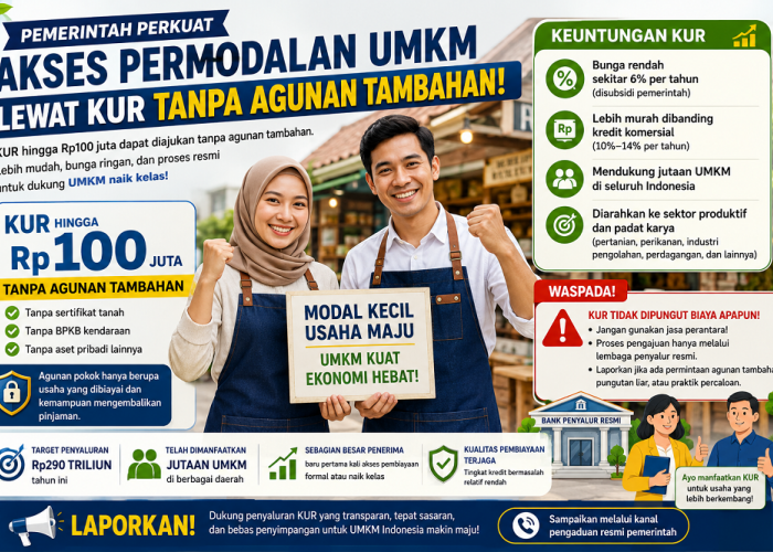 Pemerintah Perkuat Akses Permodalan UMKM Lewat KUR Tanpa Agunan Tambahan