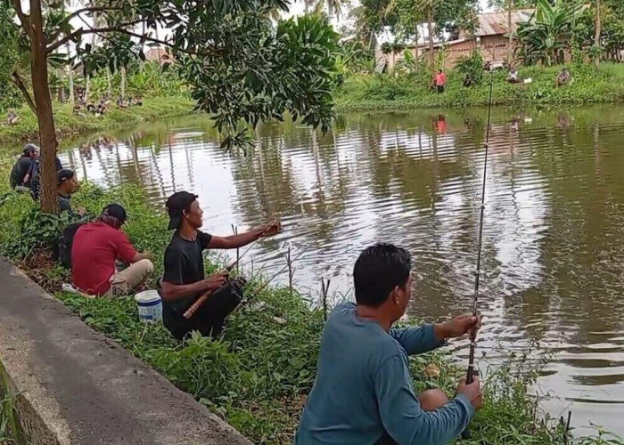 Hari Pertama 2024, Kolam Retensi Karang Raja di Kota Prabumulih Jadi Destinasi Wisata Pemancingan