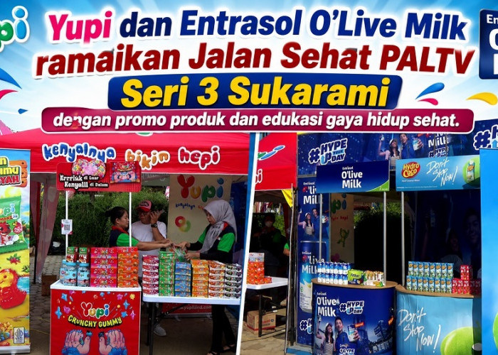 Yupi dan Entrasol O’Live Milk Turut Meriahkan Roadshow Akbar Jalan Sehat PALTV Seri Tiga