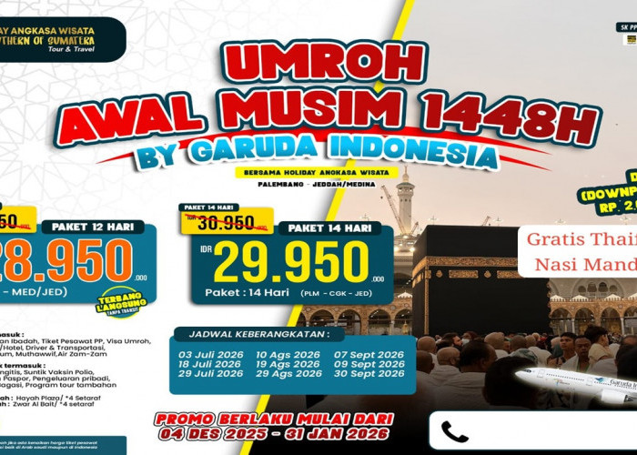 Holiday Angkasa Wisata Buka Promo Umrah Garuda New Musim 1448 H, Full Bonus