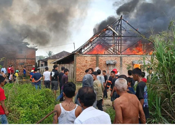 BREAKING NEWS! Kebakaran Terjadi di Kawasan Padat Penduduk di Kecamatan Seberang Ulu 1 Palembang