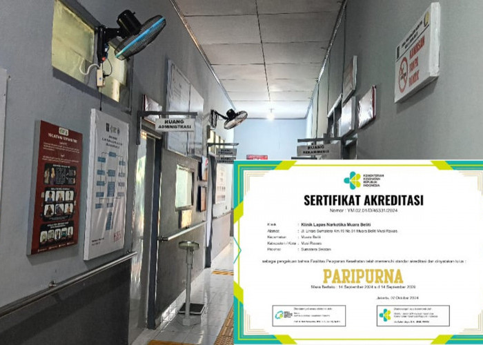 Apresiasi Kakanwil Kemenkumham Sumsel, Klinik Lapas Muara Beliti Raih Sertifikat Paripurna!