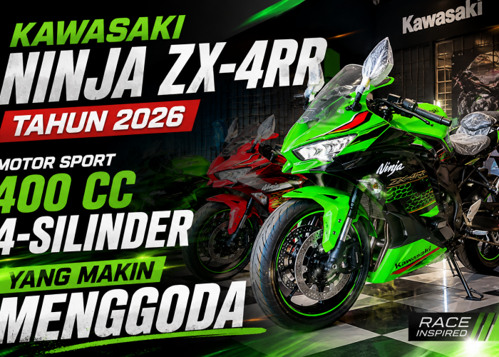 Kawasaki Ninja ZX-4RR Tahun 2026, Motor Sport 400 cc 4-Silinder yang Makin Menggoda