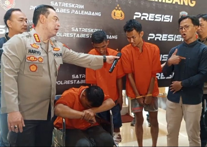 2 Dari Tiga Begal Sadis Ditangkap Polrestabes Palembang diDor, Motifnya Faktor Ekonomi