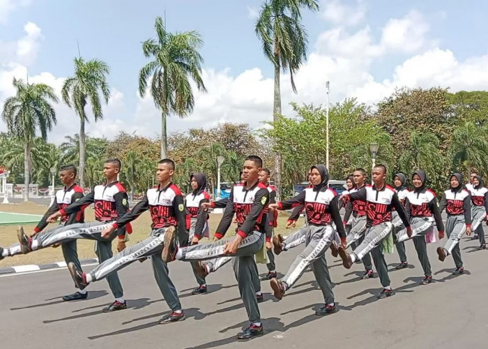 50 Anggota Paskibra Provinsi Sumatera Selatan Jalani Latihan di Griya Agung Palembang