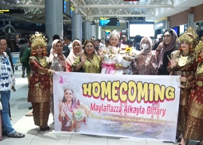 Meriah! Sambutan Hangat Homecoming Key Giffary, 1st Runner-Up Puteri Anak Indonesia Pariwisata 2024 