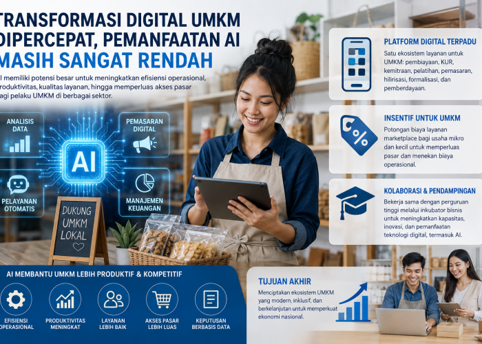Transformasi Digital UMKM Perlu Dipercepat, Pemanfaatan AI Masih Sangat Rendah