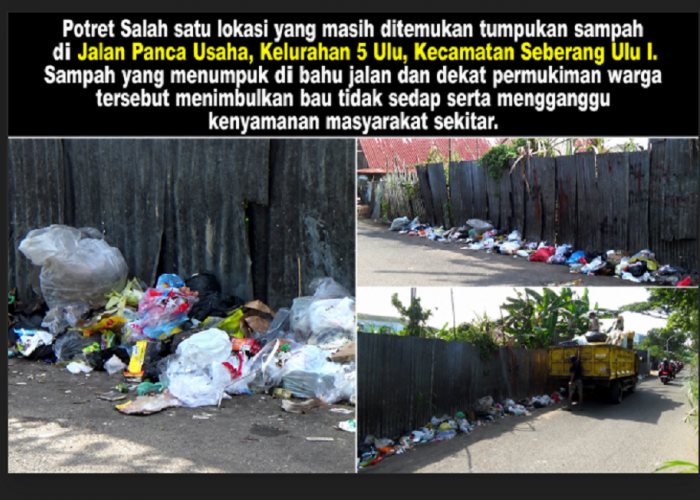 Tumpukan Sampah Liar Masih Marak Meski Denda Rp500 Ribu Diberlakukan di Palembang