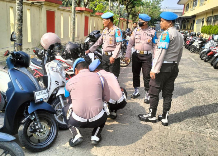 Puluhan Kendaraan Milik Anggota Ditindak Sie Propam Polrestabes Palembang