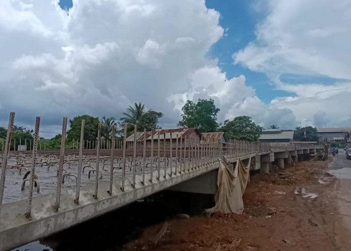 Jembatan layang Gandus sudah 50%