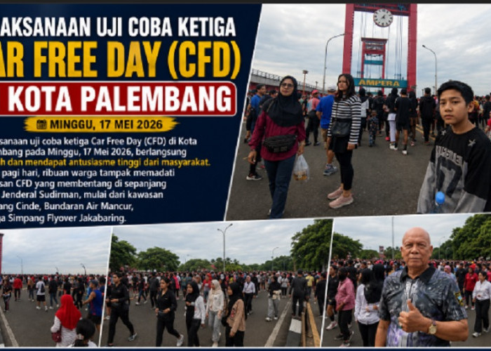 Uji Coba Ketiga CFD Palembang Ramai, Arus Lalu Lintas Tetap Lancar