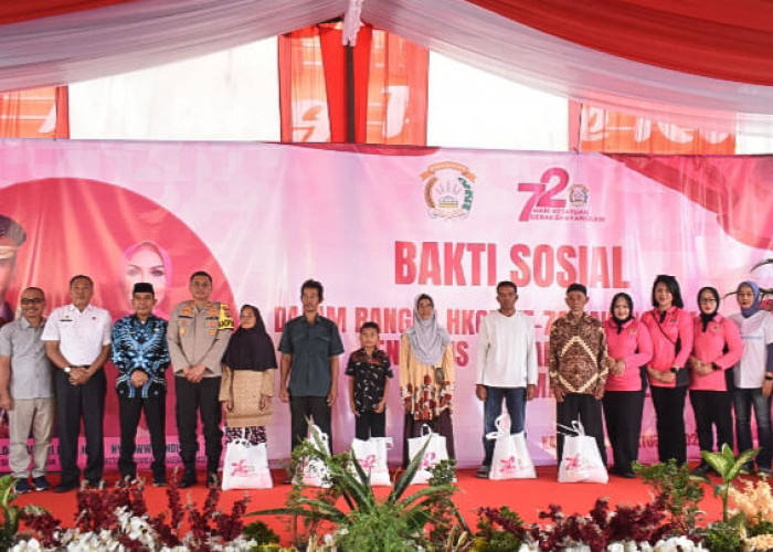 Momen HKGB Ke-72, Bhayangkari OKI Gelar Baksos dan Sembako Murah