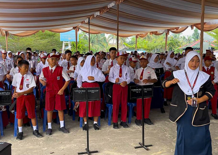 Antusiasme Murid Baru di Kabupaten PALI Ikuti MPLS Hari Pertama