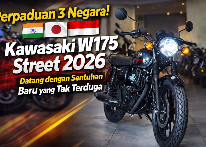 Perpaduan 3 Negara! Kawasaki W175 Street 2026 Datang dengan Sentuhan Baru yang Tak Terduga