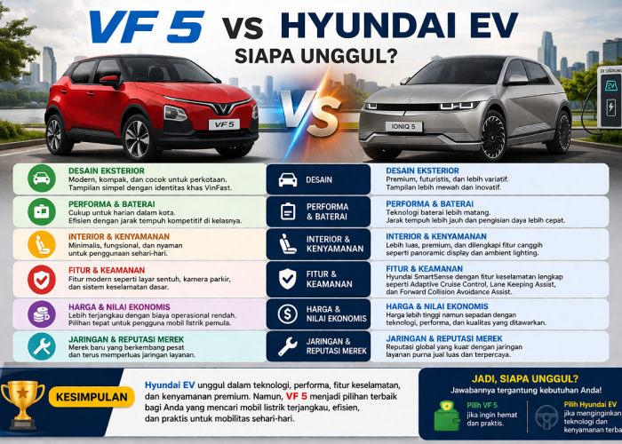 VF 5 vs Hyundai EV: Siapa Unggul?