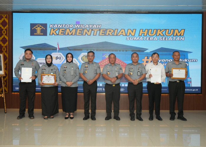 Kanwil Kemenkum Sumsel Apresiasi Pegawai Berprestasi, Dorong Budaya Kerja Inovatif