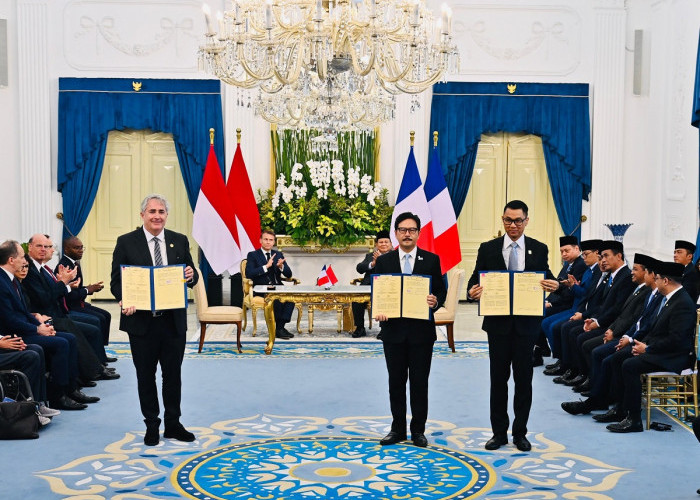 PLN, PT SMI, dan HDF Energy Teken MoU Energi Hidrogen, Disaksikan Presiden RI dan Prancis