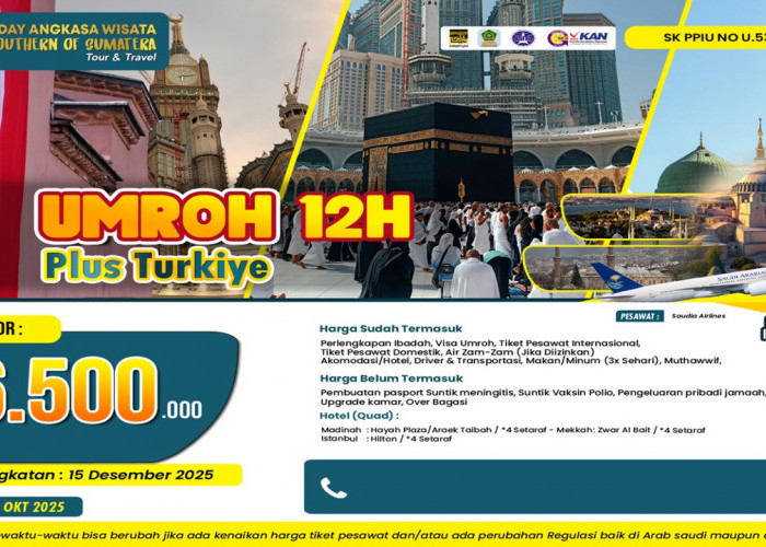 Paket Umrah Plus Turki Dibuka untuk Keberangkatan Desember 2025 dan Januari 2026