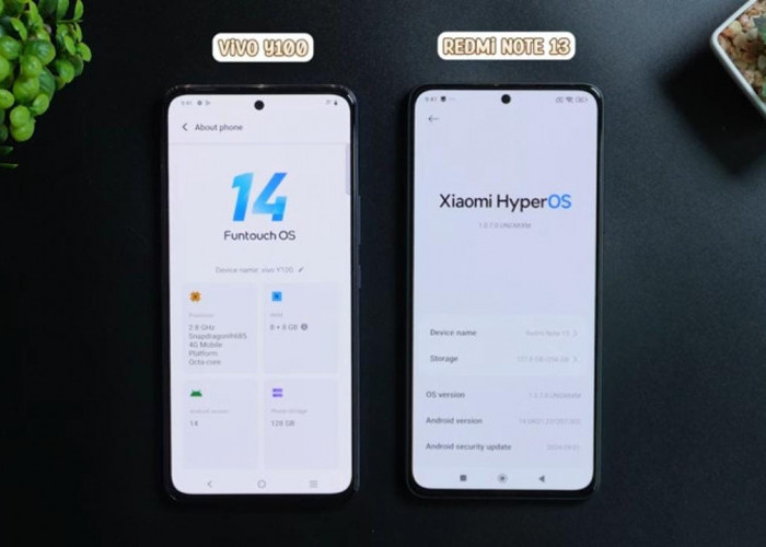 Perbandingan Gaya Desain: Xiaomi Redmi Note14 vs vivo Y100 5G